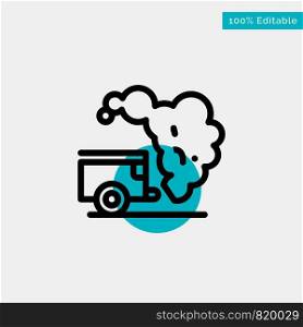 Dump, Environment, Garbage, Pollution turquoise highlight circle point Vector icon