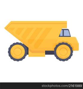 Dump truck icon cartoon vector. Mine construction. Sand loader. Dump truck icon cartoon vector. Mine construction