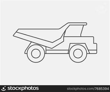 Dump truck. Simple drawing vector illustration on light background.. Dump truck. Simple drawing vector illustration on light background EPS10