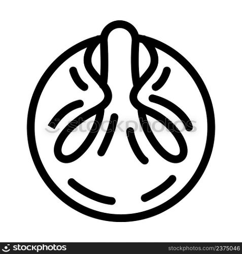 dumpling meal line icon vector. dumpling meal sign. isolated contour symbol black illustration. dumpling meal line icon vector illustration
