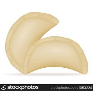 dumplings vareniki of dough with a filling vector illustration isolated on white background