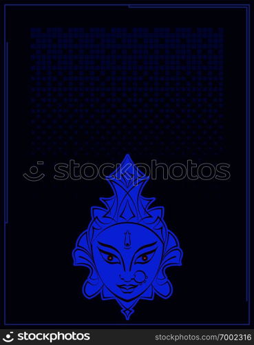 Durga Goddess Of Power, Divine Mother Of The Universe Design Vector Art Illustration