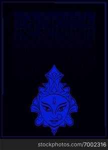 Durga Goddess Of Power, Divine Mother Of The Universe Design Vector Art Illustration