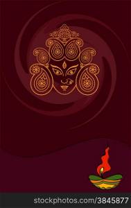 Durga Goddess of Power Vector Art