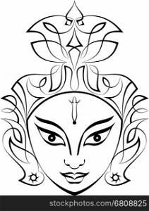 Durga Goddess of Power Vector Illustration
