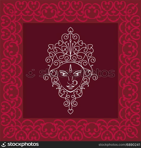 Durga Goddess of Power Vector Illustration