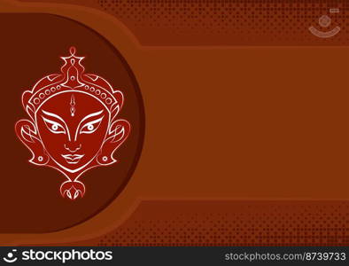 Durga Goddess of Power Vector Illustration