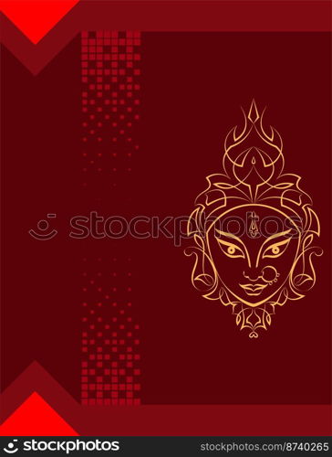 Durga Goddess of Power Vector Illustration