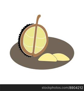 durian icon vector illustration symbol design