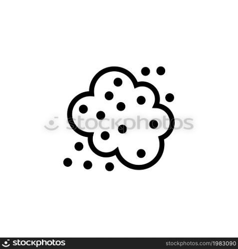 Dust Cloud, Pollution, Allergen Particles. Flat Vector Icon illustration. Simple black symbol on white background. Dust Cloud, Pollution, Allergen sign design template for web and mobile UI element. Dust Cloud, Pollution, Allergen Particles. Flat Vector Icon illustration. Simple black symbol on white background. Dust Cloud, Pollution, Allergen sign design template for web and mobile UI element.