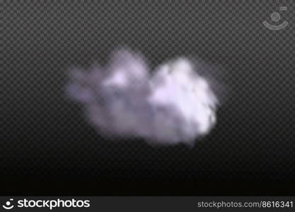 Dust cloud with particles,dirt,cigarette smoke, smog, soil and sand  particles. Realistic vector isolated on transparent background. 