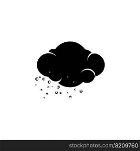 Dust Clouds, Pollution, Allergen Particles. Flat Vector Icon Illustration. Simple black symbol on a white background.