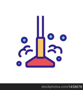 dust emission into air from brush vacuum cleaner icon vector. dust emission into air from brush vacuum cleaner sign. color symbol illustration. dust emission into air from brush vacuum cleaner icon vector outline illustration