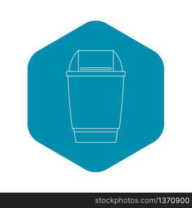 Dustbin icon. Outline illustration of dustbin vector icon for web. Dustbin icon, outline style