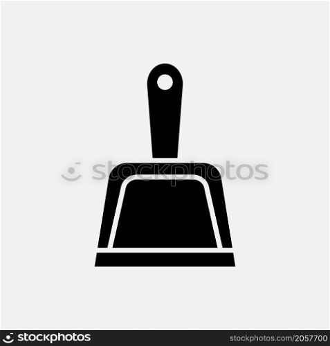 dustpan icon vector solid style