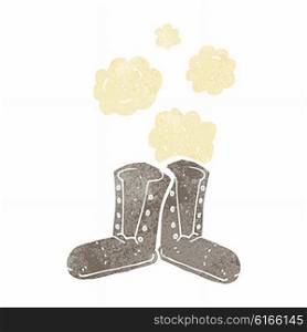 dusty old work boots cartoon