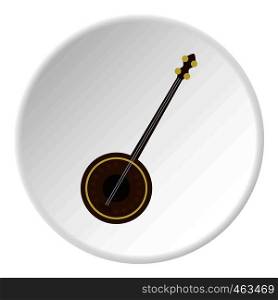 Dutar icon in flat circle isolated vector illustration for web. Dutar icon circle