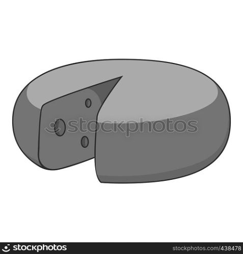 Dutch cheese icon in monochrome style isolated on white background vector illustration. Dutch cheese icon monochrome