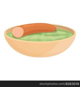 Dutch cuisine soup icon cartoon vector. Food board. Old pot. Dutch cuisine soup icon cartoon vector. Food board