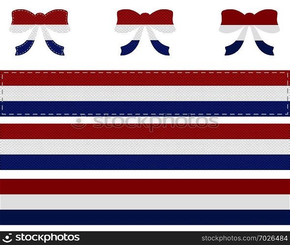 Dutch flag on ribbon and bow