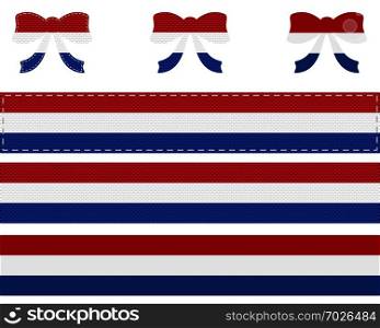 Dutch flag on ribbon and bow