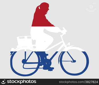 Dutch woman on bike