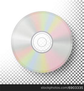 DVD Disc Vector. Realistic Compact CD Disc Mock Up Isolated On Transparent Background. Music Plastic Sound Data. Video Blue-ray, Information Medium Illustration. CD, DVD Disc Vector. Realistic Compact Disc Isolated On Transparent Background. Glowing Plastic Surface. Video Blue-ray, Information Data Medium Illustration