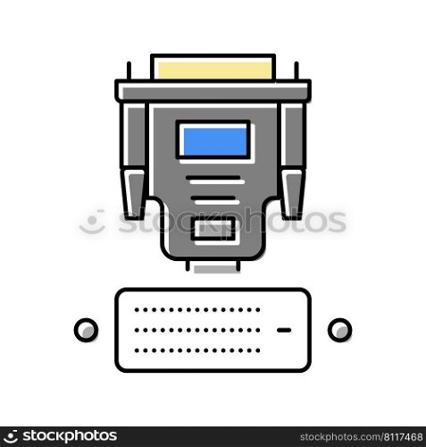 dvi cable and port color icon vector. dvi cable and port sign. isolated symbol illustration. dvi cable and port color icon vector illustration
