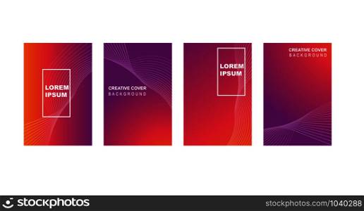 Dynamic cover abstract design background illustration poster. Brochure banner page template. Flyer vector modern set trendy wave line