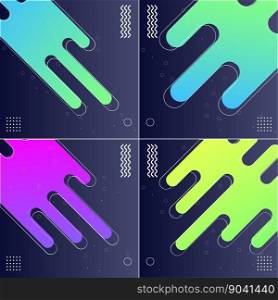 Dynamic Shapes Compositions with Shining Stripes  Creative Templates
