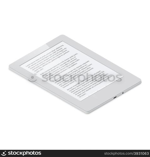 E-Book detailed isometric icon. E-Book detailed isometric icon vector graphic illustration