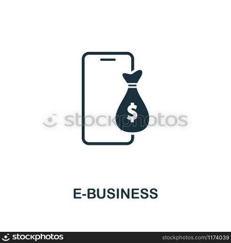 E-Business icon. Creative element design from fintech technology icons collection. Pixel perfect E-Business icon for web design, apps, software, print usage.. E-Business icon. Creative element design from fintech technology icons collection. Pixel perfect E-Business icon for web design, apps, software, print usage