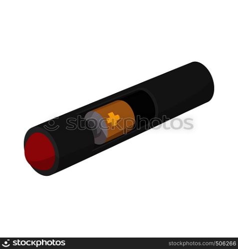 E-cigarette icon in cartoon style on a white background. E-cigarette icon, cartoon style