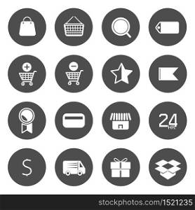 E-commerce and Online Shopping Circle Icons