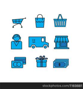 E commerce icon design template