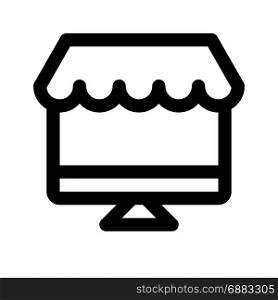 e-commerce, icon on isolated background