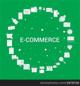 E-Commerce Icon Set. Infographic Vector Template
