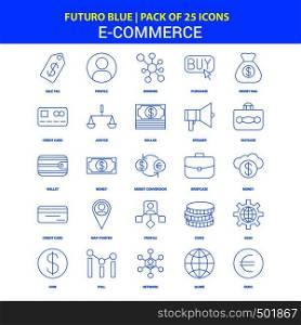 E-Commerce Icons - Futuro Blue 25 Icon pack