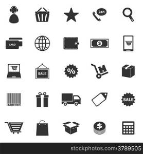 E-commerce icons on white background, stock vector