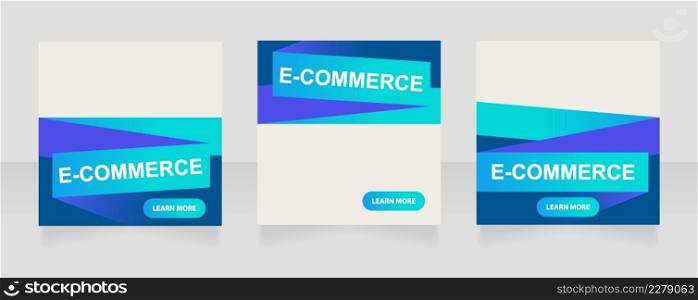E-commerce innovate technology web banner design template. Vector flyer with text space. Advertising placard with customized copyspace. Printable poster for advertising. Arial font used. E-commerce innovate technology web banner design template