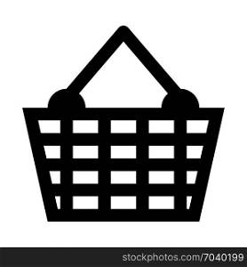E-commerce market basket, icon on isolated background