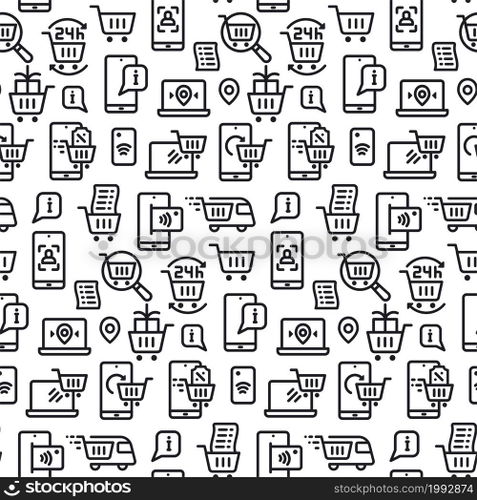 e-commerce seamless pattern