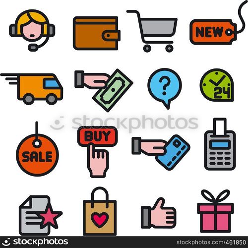 e-commerce shop icons