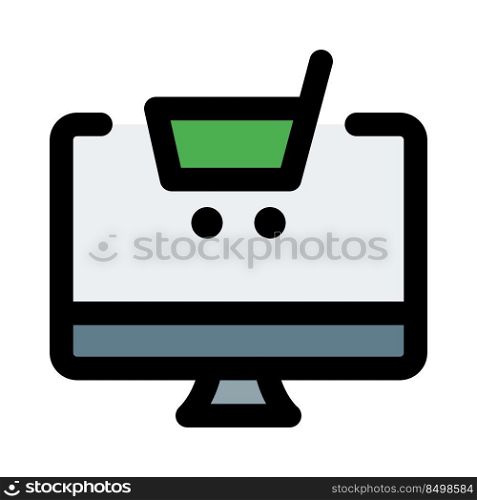 E-commercing website portal viewed on desktop computer