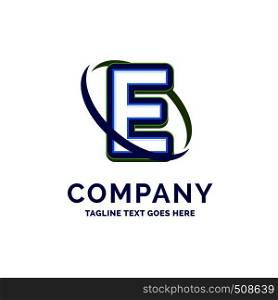 E Company Name Design. Logo Template. Brand Name template Place for Tagline. Creative Logo Design
