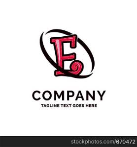 E Company Name Design Pink Beautity Logo Design. Logo Template. Brand Name template Place for Tagline. Creative Logo Design
