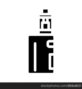 e≤ctric cigarette nicoti≠glyph icon vector. e≤ctric cigarette nicoti≠sign. isolated symbol illustration. e≤ctric cigarette nicoti≠glyph icon vector illustration