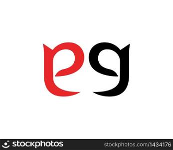 e g letter icon business logo design concept