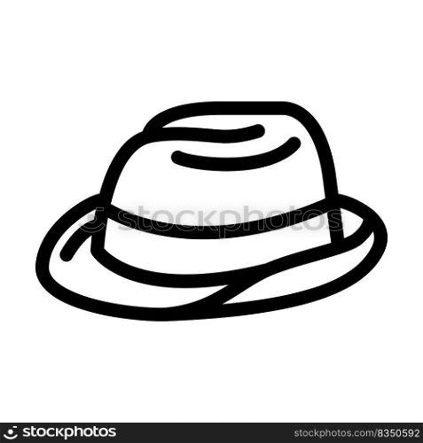 e≤gance hat li≠icon vector. e≤gance hat sign. isolated contour symbol black illustration. e≤gance hat li≠icon vector illustration