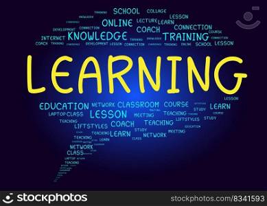 e-learning education concept online learning with webinars, video tutorials, internet lessons